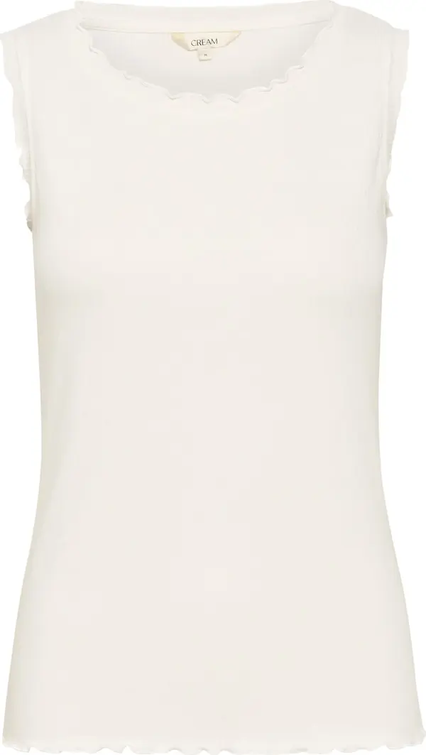 Cream Cream Top 'Ribba'  bijela