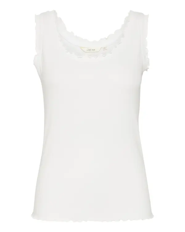 Cream Cream Top 'Ribba'  bijela
