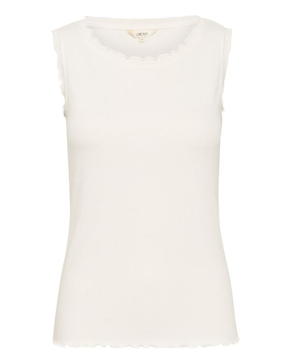 Cream Cream Top 'Ribba'  bijela