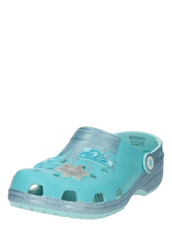 Crocs Crocs Otvorene cipele 'Frozen Elsa Classic'  neonsko plava / plava melange / siva