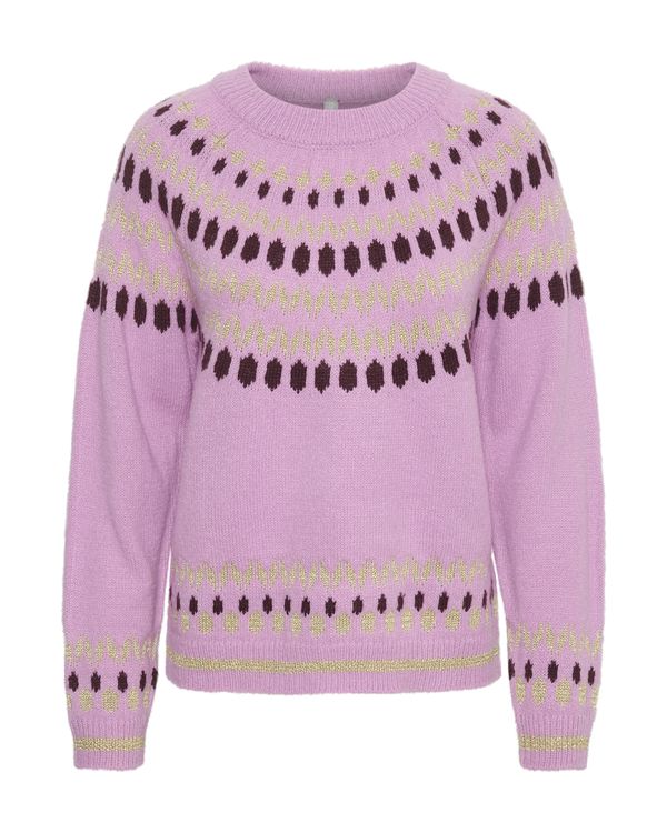 CULTURE CULTURE Pulover 'Thurid'  smeđa / zlatna / roza