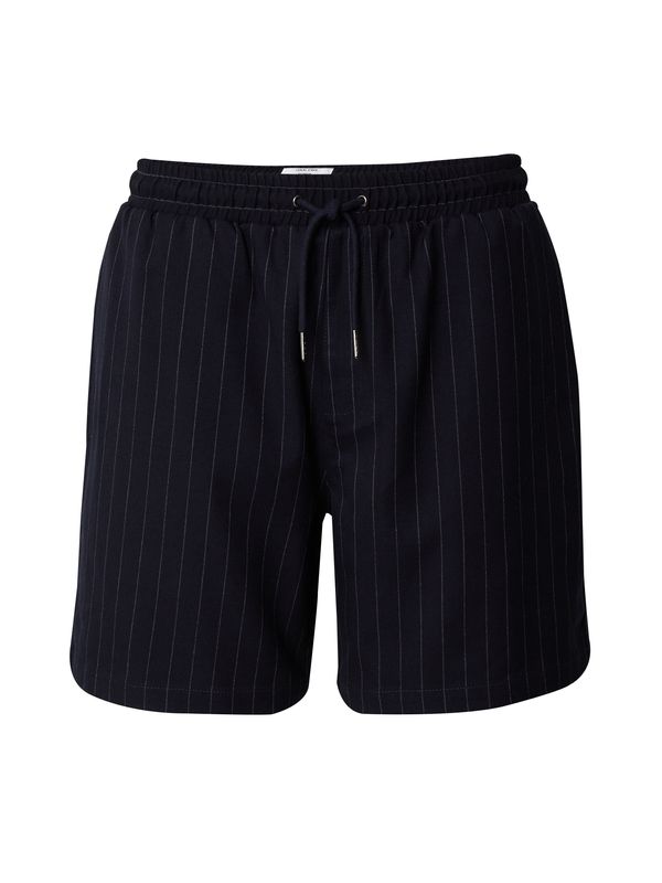 DAN FOX APPAREL DAN FOX APPAREL Hlače 'Ian'  morsko plava / bijela