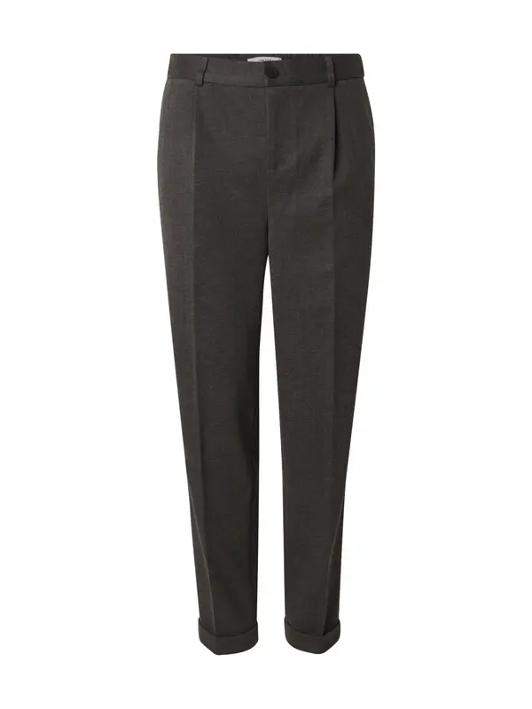 DAN FOX APPAREL DAN FOX APPAREL Hlače na crtu 'Alper'  tamo siva