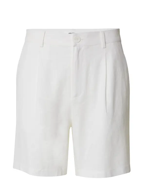 DAN FOX APPAREL DAN FOX APPAREL Hlače s naborima 'Alan'  bijela