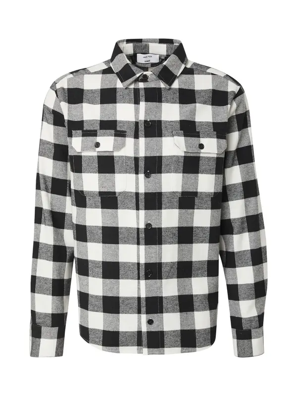 DAN FOX APPAREL DAN FOX APPAREL Košulja 'Efe'  crna / bijela