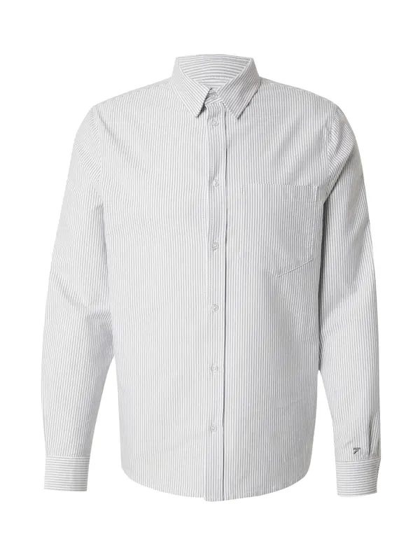 DAN FOX APPAREL DAN FOX APPAREL Košulja 'Essential'  siva / bijela