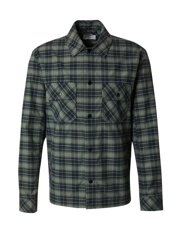 DAN FOX APPAREL DAN FOX APPAREL Košulja 'Koray'  zelena / tamno zelena / crna