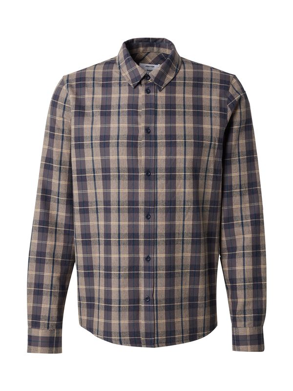 DAN FOX APPAREL DAN FOX APPAREL Košulja 'Marlon'  tamno bež / plava / golublje plava