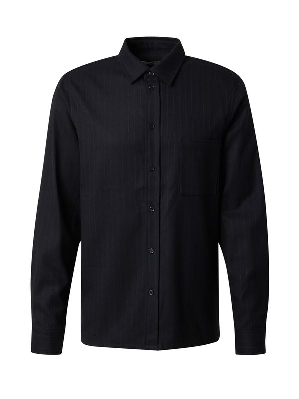 DAN FOX APPAREL DAN FOX APPAREL Košulja 'Marvin'  noćno plava / svijetlosiva