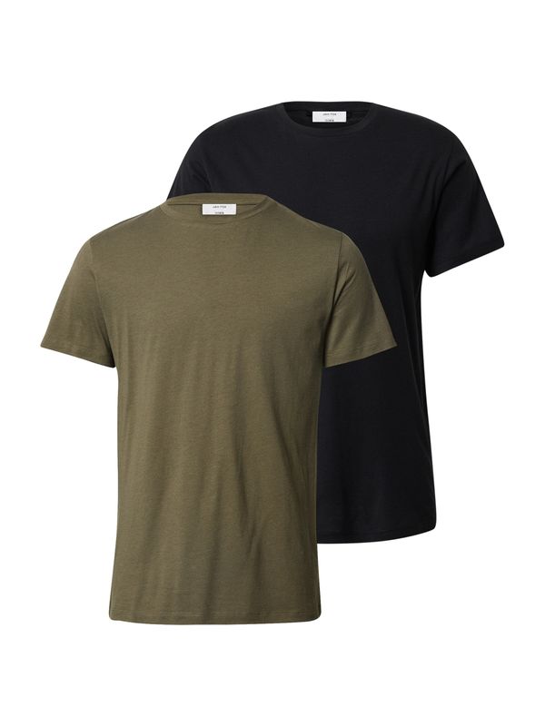 DAN FOX APPAREL DAN FOX APPAREL Majica 'Piet'  zelena / crna