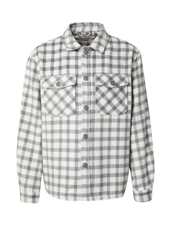 DAN FOX APPAREL DAN FOX APPAREL Prijelazna jakna 'Benjamin'  siva / bijela