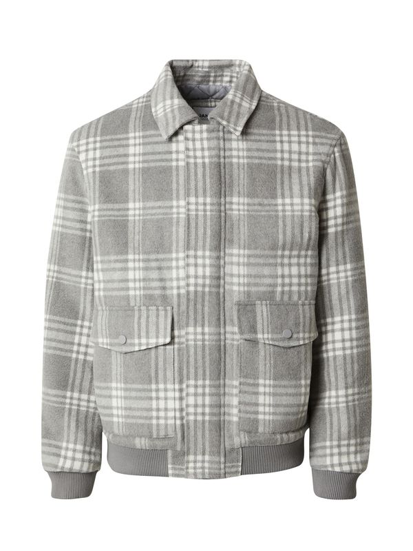 DAN FOX APPAREL DAN FOX APPAREL Prijelazna jakna 'Taylan'  siva / bijela