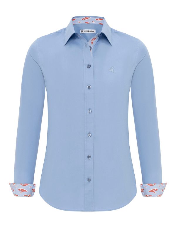 Dandalo Dandalo Bluza 'Welmer'  svijetloplava / narančasta