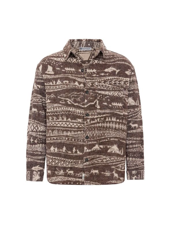 Dandalo Dandalo Košulja 'Daniel'  svijetlobež / smeđa