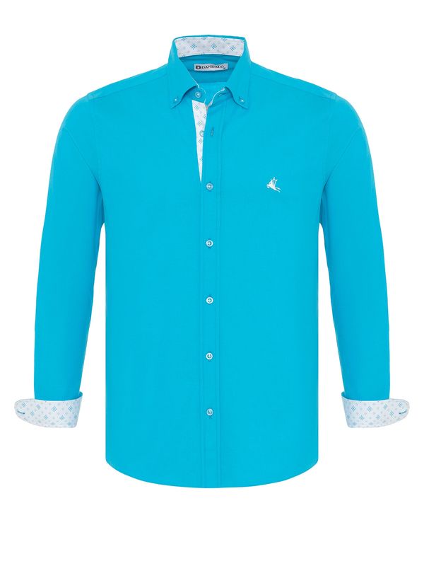 Dandalo Dandalo Košulja 'Hike'  cijan plava / bijela