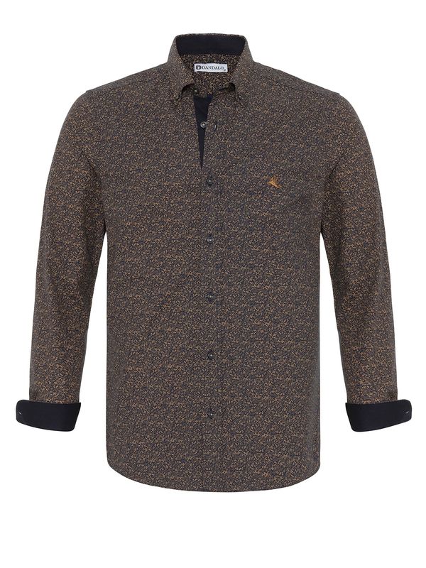 Dandalo Dandalo Košulja 'Hilario'  mornarsko plava / svijetlosmeđa