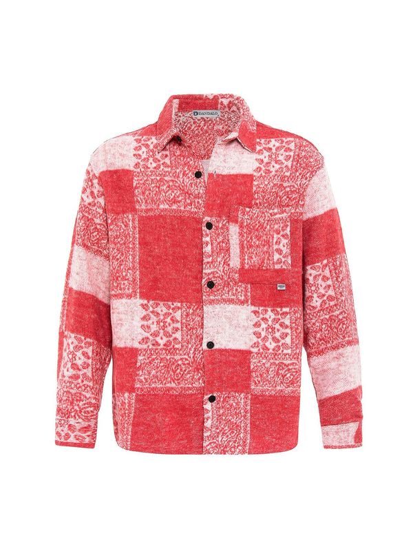 Dandalo Dandalo Košulja 'Leocadi'  crvena / lubenica roza / prljavo bijela