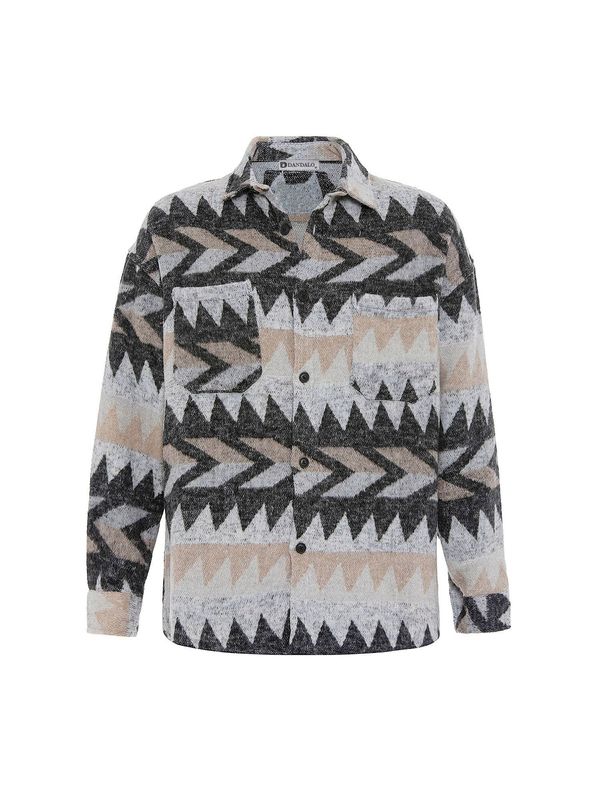 Dandalo Dandalo Košulja 'Rodrigo'  tamno bež / kameno siva / siva melange / crna