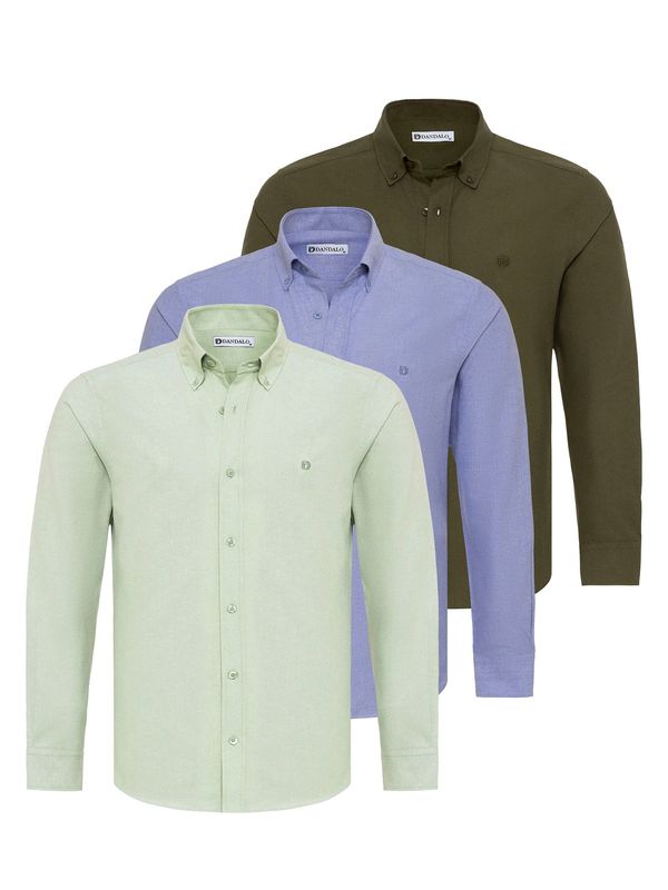 Dandalo Dandalo Košulja  svijetloplava / kaki / svijetlozelena