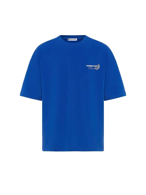 Dandalo Dandalo Majica  kobalt plava / crna / bijela