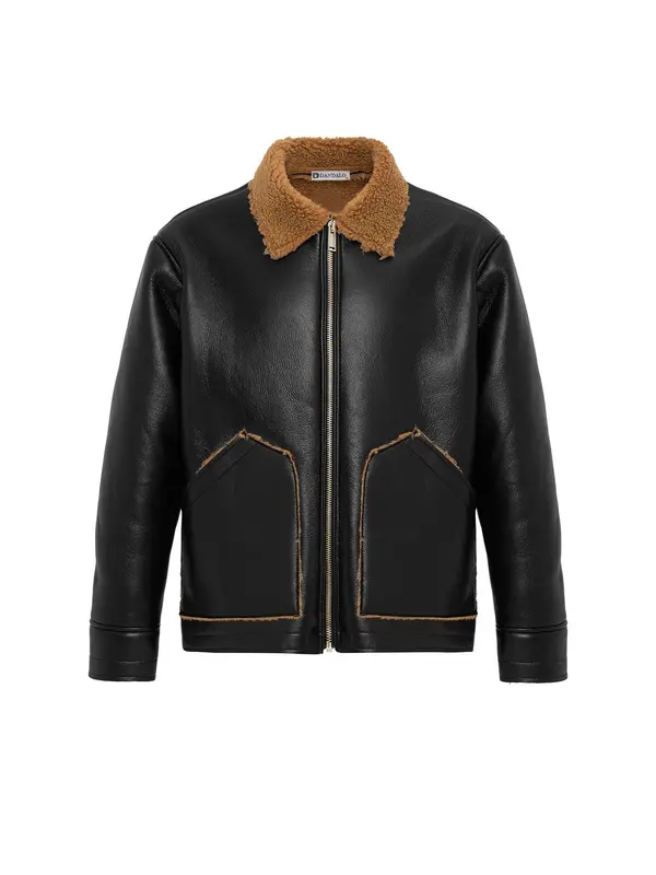 Dandalo Dandalo Prijelazna jakna  boja devine dlake (camel) / crna