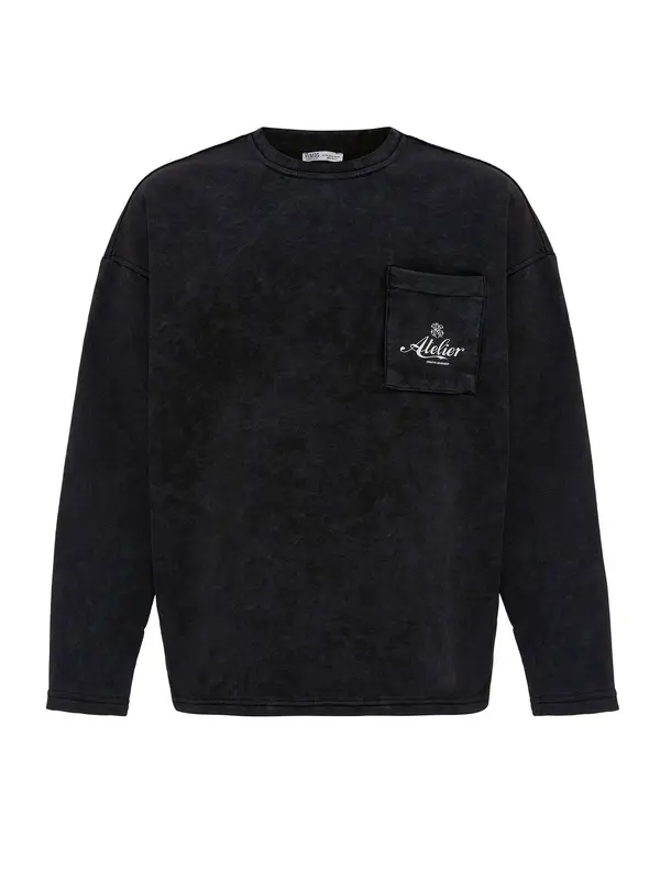Dandalo Dandalo Sweater majica  crna / bijela