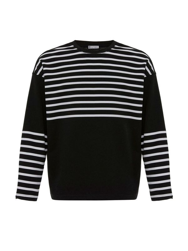 Dandalo Dandalo Sweater majica 'Diogo'  crna / bijela