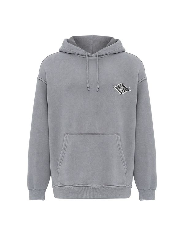 Dandalo Dandalo Sweater majica 'Jorge'  svijetlosiva / crna / bijela