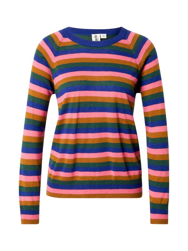 Danefae Danefae Pulover 'Danedoris'  plava / senf / smaragdno zelena / svijetloroza