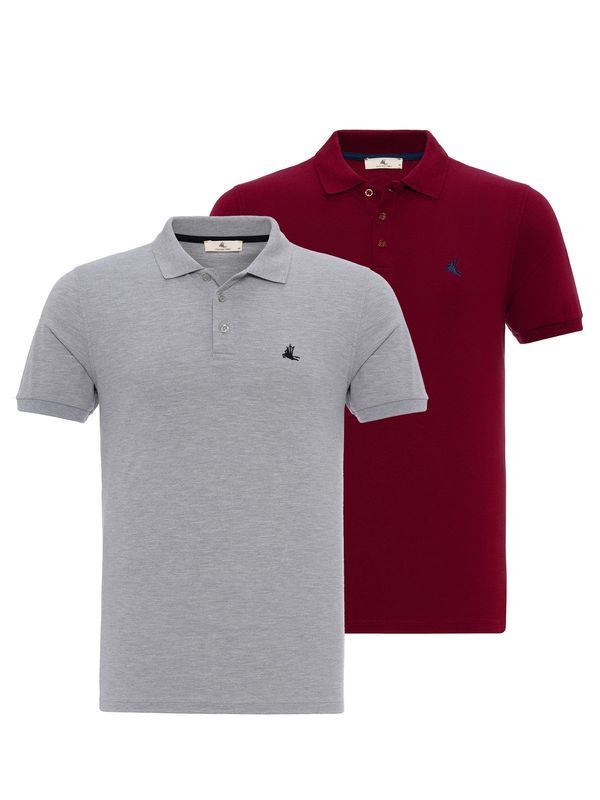 Daniel Hills Daniel Hills Majica  svijetlosiva / rubin crvena