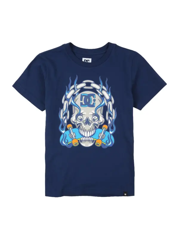DC Shoes DC Shoes Tehnička sportska majica 'BURNING SKULL'  mornarsko plava / svijetloplava / siva / bijela