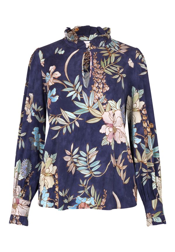 Dea Kudibal Dea Kudibal Bluza 'Merledea'  bež / mornarsko plava / svijetlozelena / roza