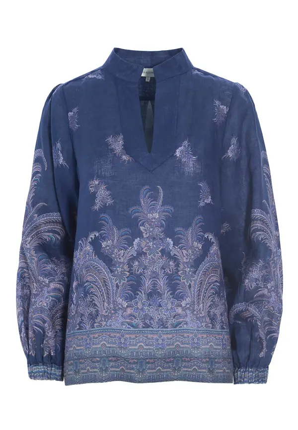 Dea Kudibal Dea Kudibal Bluza 'Tustidea'  indigo / tamno plava / svijetlosmeđa / bijela