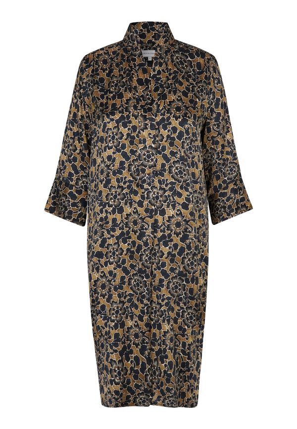 Dea Kudibal Dea Kudibal Košulja haljina  boja devine dlake (camel) / morsko plava / bijela