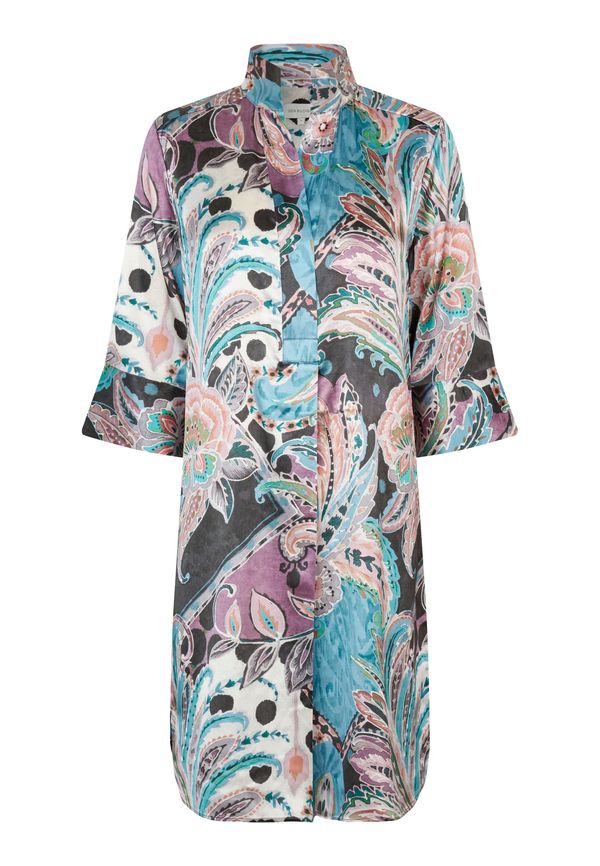 Dea Kudibal Dea Kudibal Košulja haljina 'Kamillesdea'  svijetloplava / zelena / orhideja bijela / crna