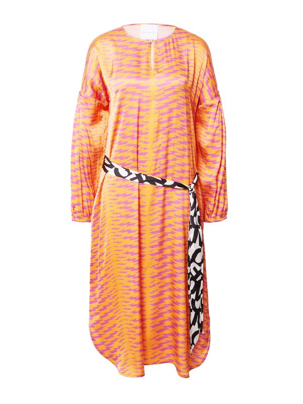 DELICATELOVE DELICATELOVE Haljina 'GITTA'  mandarina / ružičasta / crna / bijela