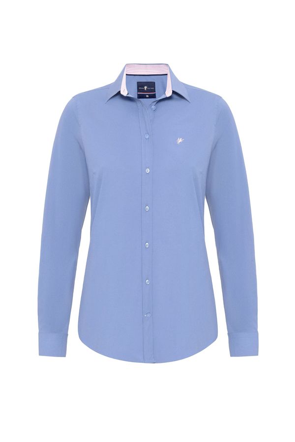 DENIM CULTURE DENIM CULTURE Bluza 'Alisha'  nebesko plava / roza