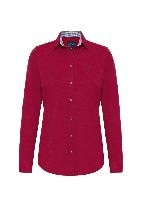 DENIM CULTURE DENIM CULTURE Bluza 'Alisha'  tamno plava / vatreno crvena