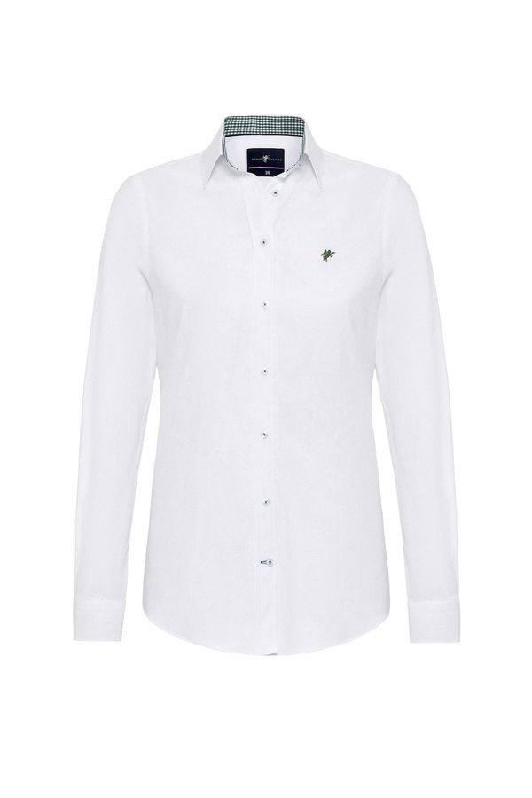 DENIM CULTURE DENIM CULTURE Bluza 'Alisha'  tamno zelena / bijela