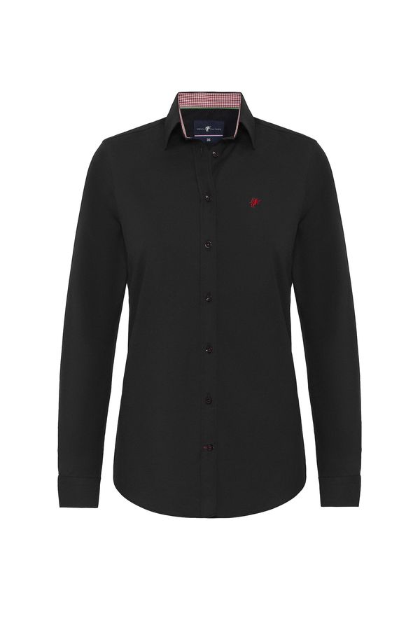 DENIM CULTURE DENIM CULTURE Bluza 'Alisha'  vatreno crvena / crna