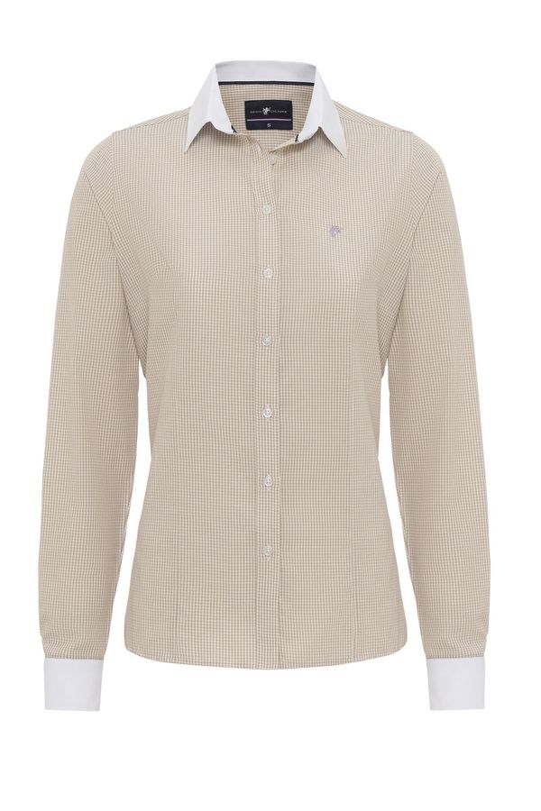 DENIM CULTURE DENIM CULTURE Bluza 'JOYCE'  bež / bijela