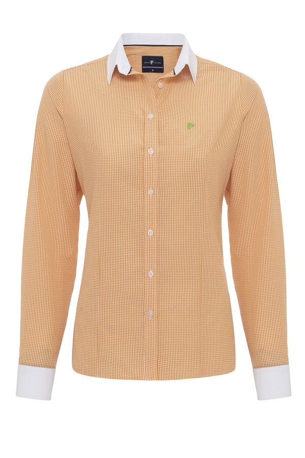 DENIM CULTURE DENIM CULTURE Bluza 'JOYCE'  zelena / narančasta / bijela