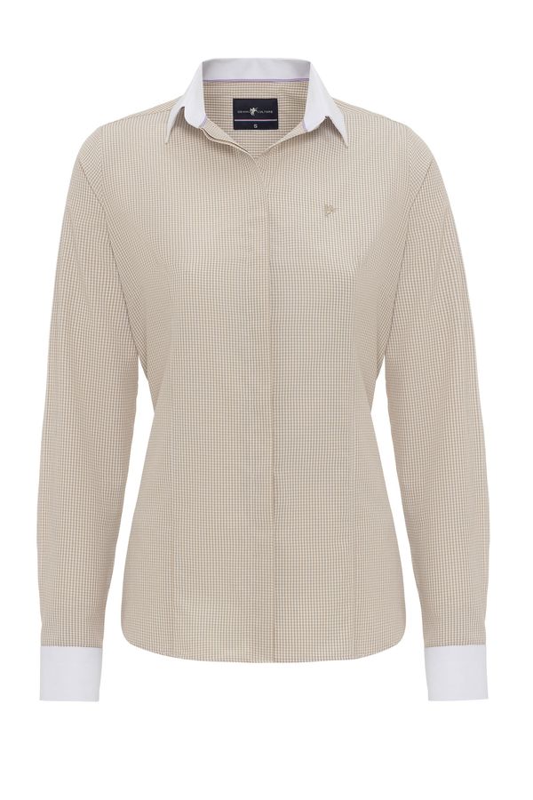 DENIM CULTURE DENIM CULTURE Bluza 'MAJA'  bež / bijela