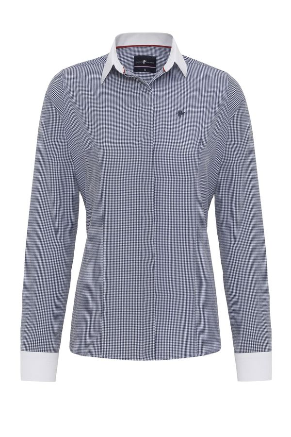 DENIM CULTURE DENIM CULTURE Bluza 'MAJA'  mornarsko plava / bijela