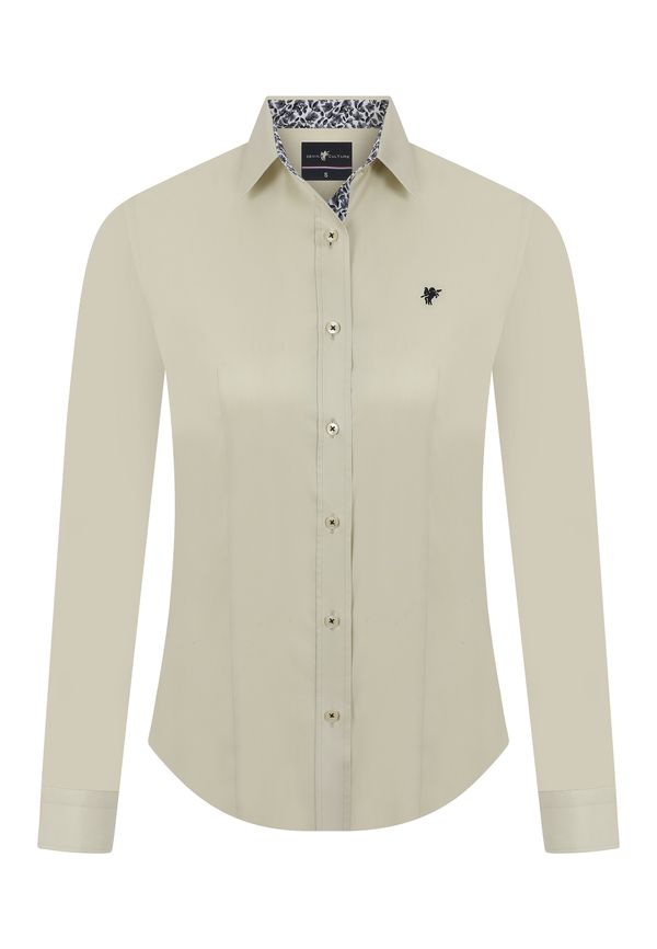 DENIM CULTURE DENIM CULTURE Bluza 'Natalia'  pijesak / crna / bijela