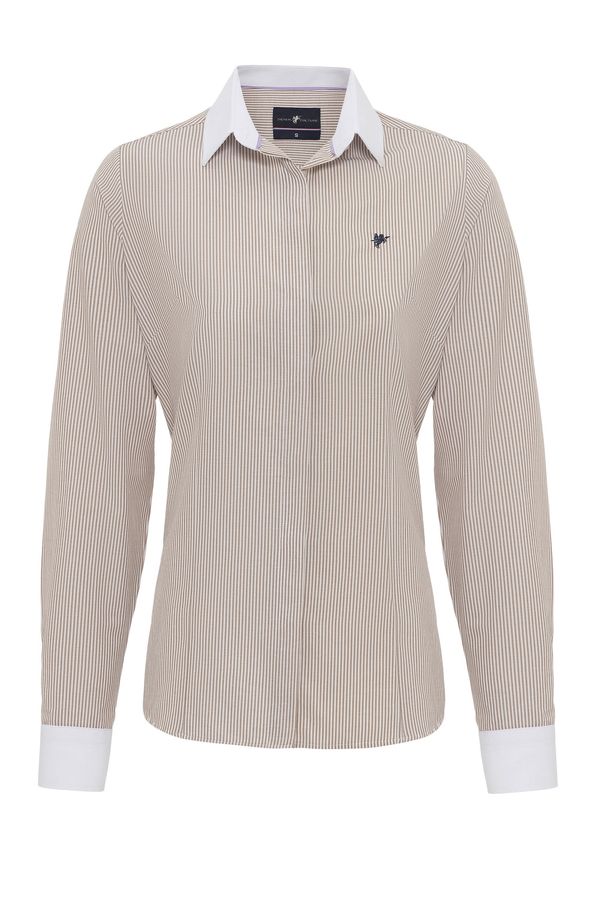 DENIM CULTURE DENIM CULTURE Bluza 'OLIVIA'  bež / bijela