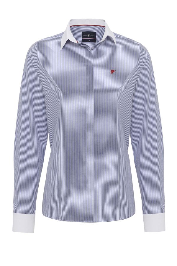 DENIM CULTURE DENIM CULTURE Bluza 'OLIVIA'  indigo / bijela