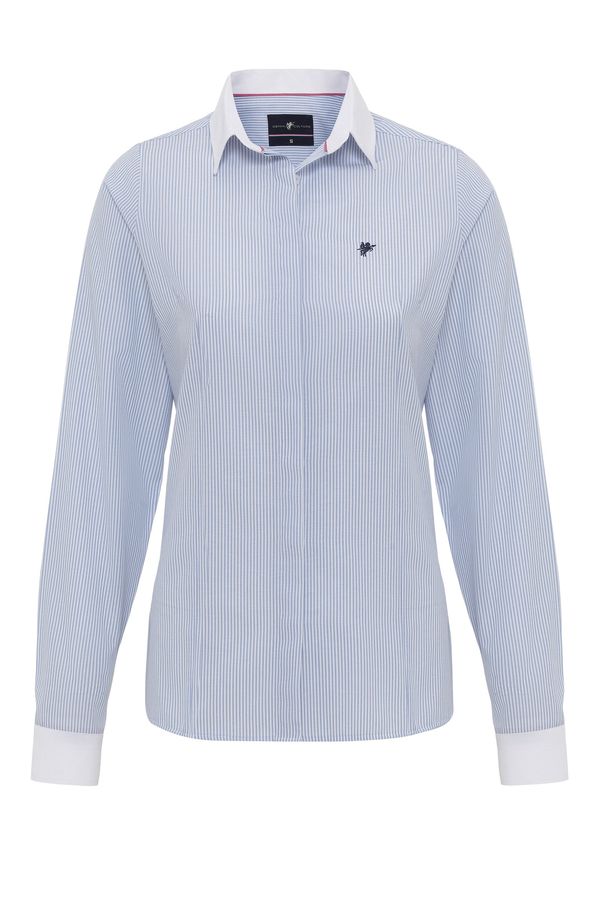 DENIM CULTURE DENIM CULTURE Bluza 'OLIVIA'  plava / mornarsko plava / bijela