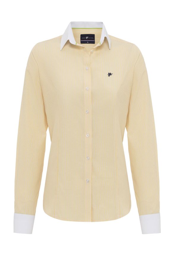 DENIM CULTURE DENIM CULTURE Bluza 'SOFIA'  mornarsko plava / žuta / bijela