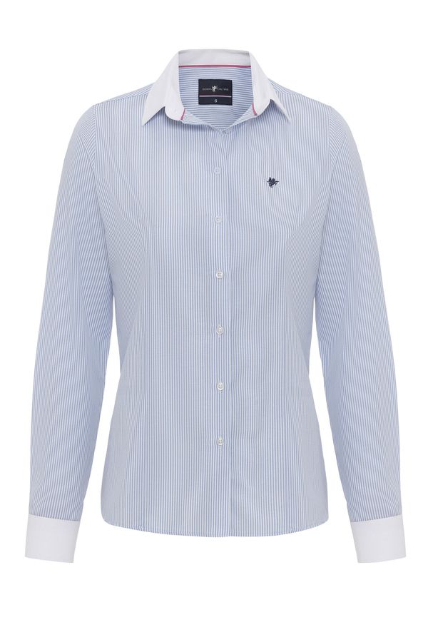 DENIM CULTURE DENIM CULTURE Bluza 'SOFIA'  noćno plava / svijetloplava / bijela